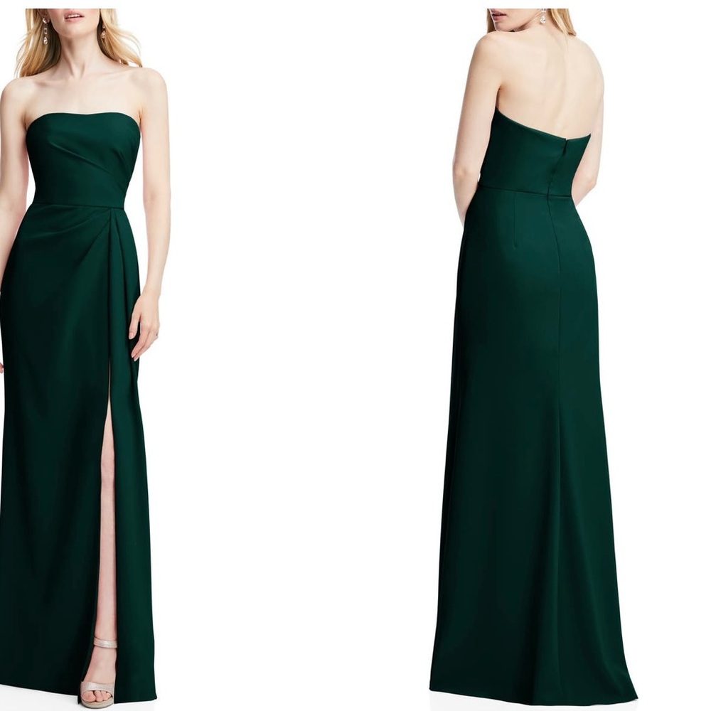 AFTER SIX Strapless Crepe Trumpet Gown